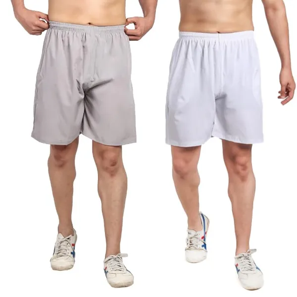 White_And_Grey_Premium_Ns_Cotton_Blend_Boxer_Shorts_With_Side_Pockets_Regular_Fit_Breathable_Comfortable_For_Men_(Pack_Of_2)