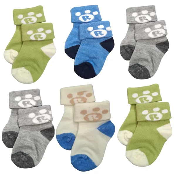 Multicolor_Premium_Baby_Ankle_Socks_For_Baby_(Pack_Of_6)
