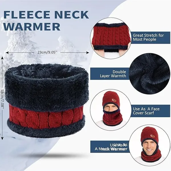 Red_Premium_Winter_Knit_Set_With_Beanie_Scarf_And_Gloves_For_Adults_(Pack_Of_4)