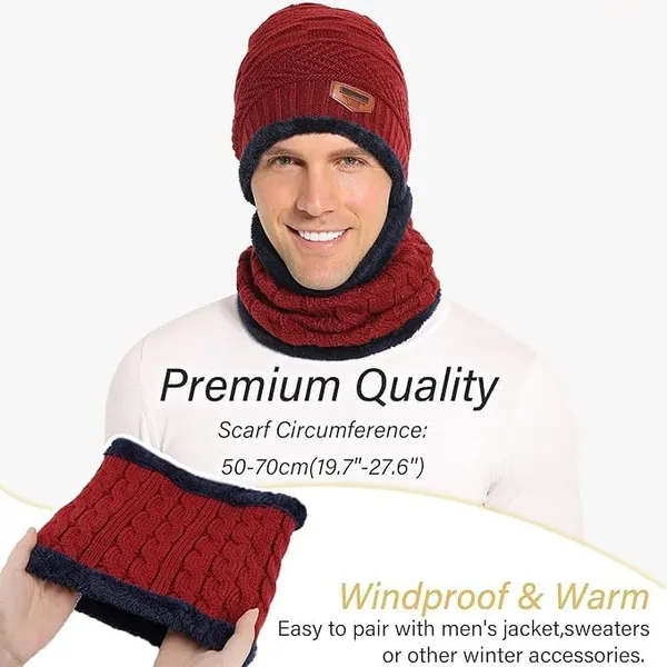 Red_Premium_Winter_Knit_Set_With_Beanie_Scarf_And_Gloves_For_Adults_(Pack_Of_4)
