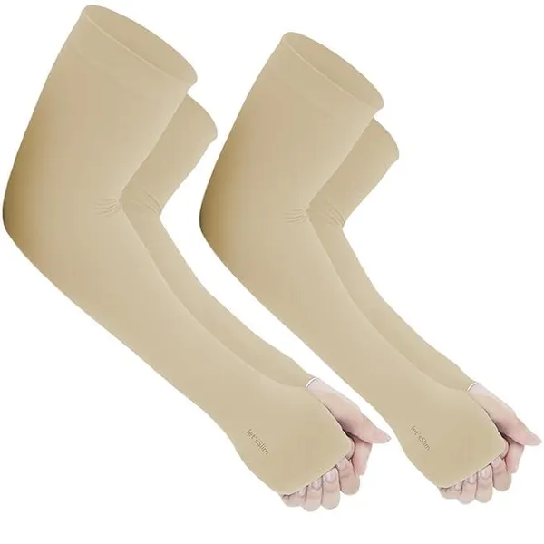 Beige_Premium_Arm_Sleeves_With_Uv_Protection_For_Adults_(Pack_Of_4)