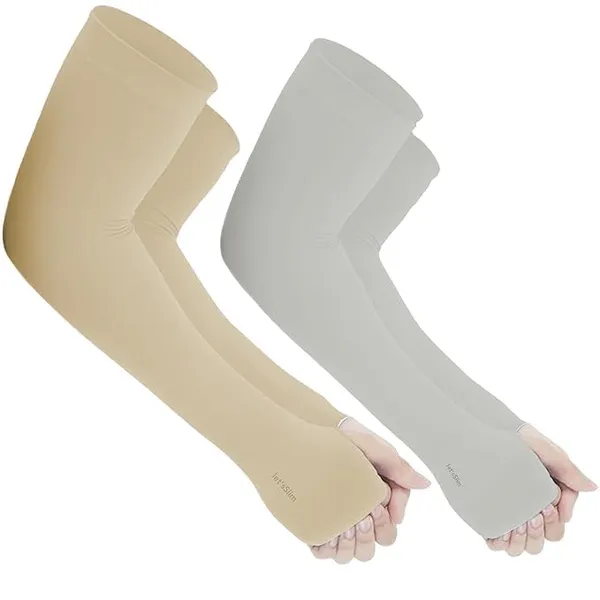 Grey_And_Skin_Premium_Uv_Protection_Arm_Sleeves_For_Adults_(Pack_Of_4)