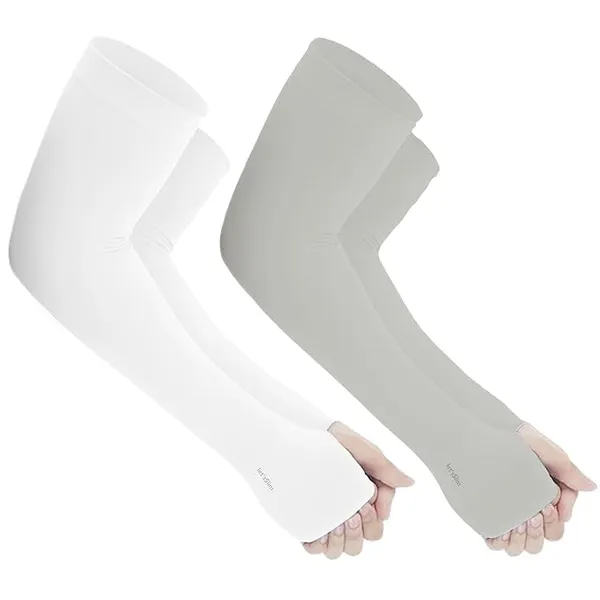 Grey_And_White_Premium_Arm_Sleeves_With_Uv_Protection_For_Adults_(Pack_Of_4)