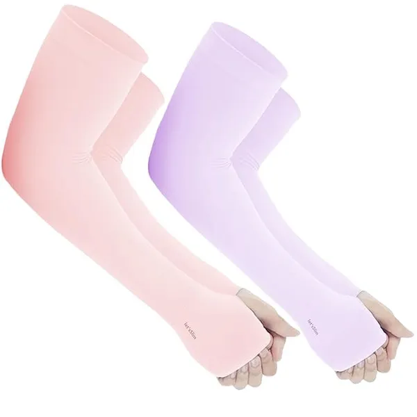 Pink_And_Lavender_Premium_Arm_Sleeves_With_Uv_Protection_For_Women_(Pack_Of_4)