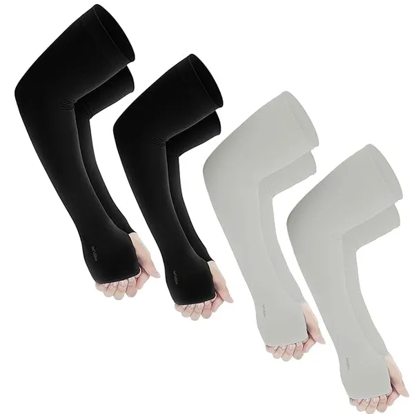 Grey_And_Black_Premium_Arm_Sleeves_With_Uv_Protection_For_Women_(Pack_Of_8)