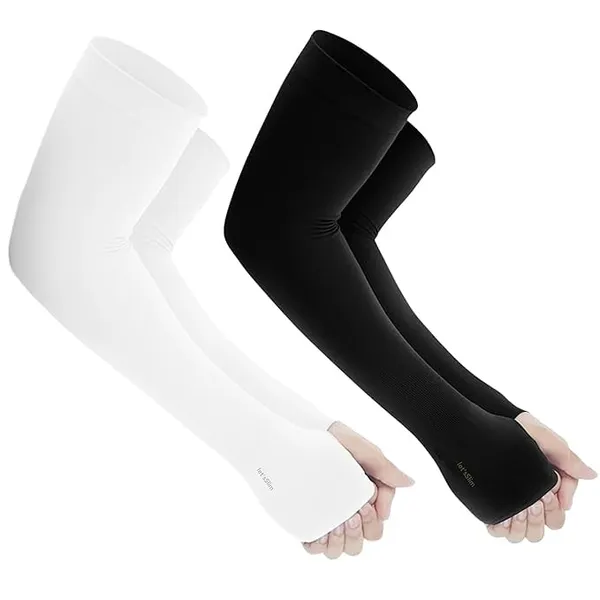Black_And_White_Premium_Arm_Sleeves_With_Uv_Protection_For_Adults_(Pack_Of_4)