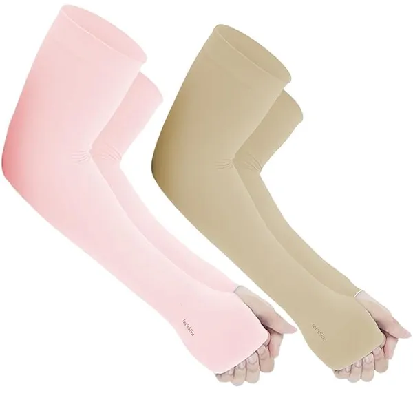 Pink_And_Skin_Premium_Arm_Sleeves_With_Uv_Protection_For_Adults_(Pack_Of_2)