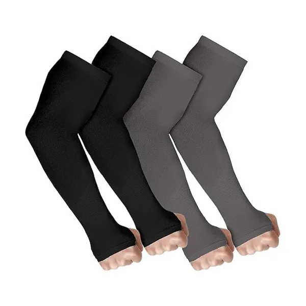 Black_And_Grey_Premium_Uv_Protection_Arm_Sleeves_For_Adults_(Pack_Of_4)