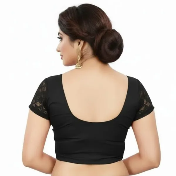 Black_Premium_Cotton_Lycra_Saree_Blouse_For_Women