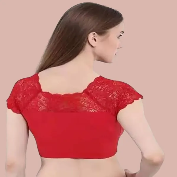 Red_Premium_Readymade_Lace_Net_Blouse_For_Women