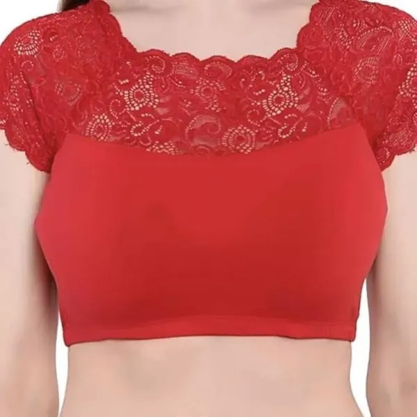 Red_Premium_Readymade_Lace_Net_Blouse_For_Women