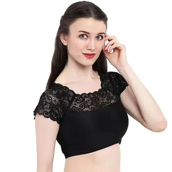 Black_Premium_Lace_Net_Blouse_For_Women_(Pack_Of_5)