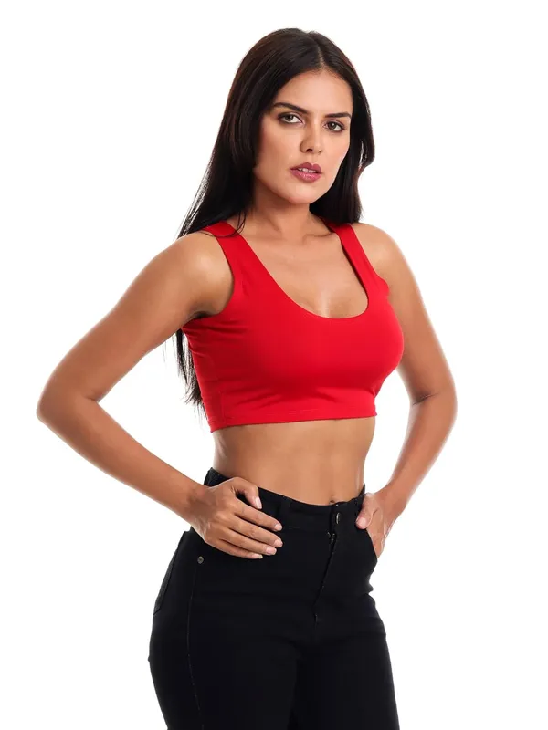 Red_Premium_Cotton_Readymade_Saree_Blouse_For_Women