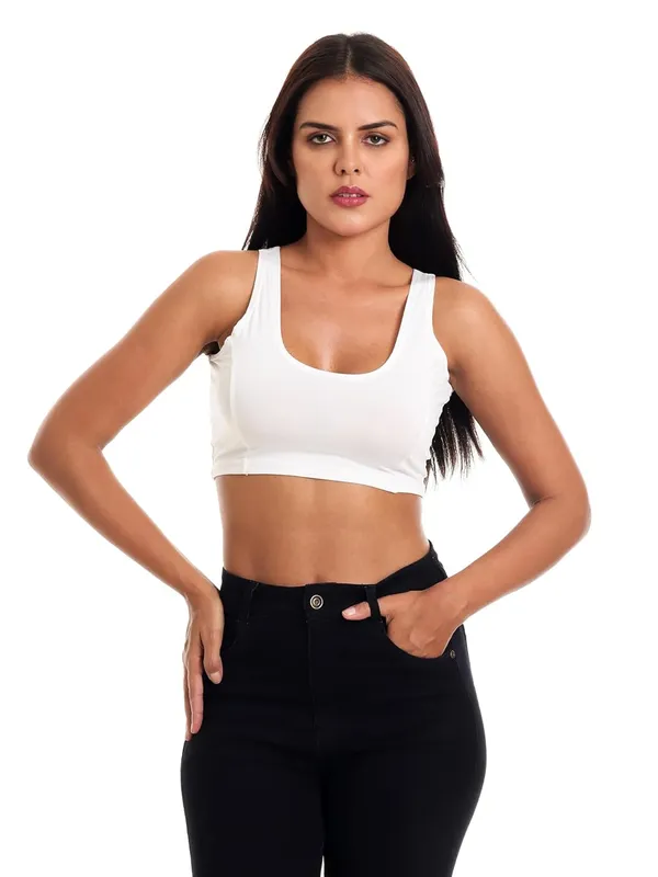 White_Premium_Cotton_Saree_Blouse_For_Women