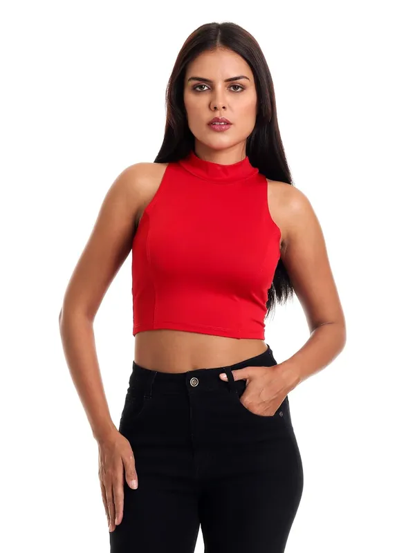 Red_Premium_Cotton_Saree_Blouse_For_Women