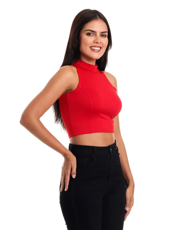 Red_Premium_Cotton_Saree_Blouse_For_Women