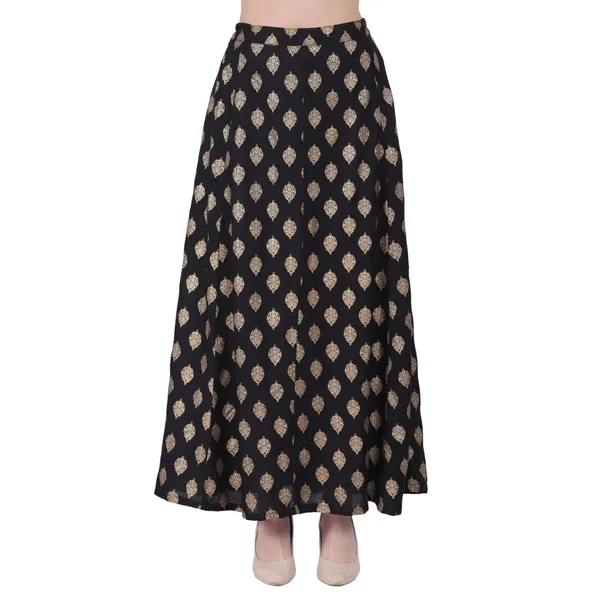 White_Black_Premium_Ethnic_Skirt_And_Top_Set_For_Women