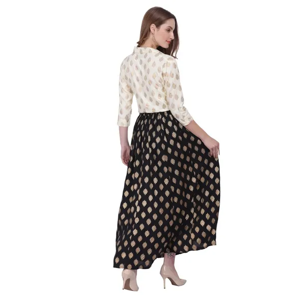 Black_Premium_Flared_Maxi_Skirt_For_Women