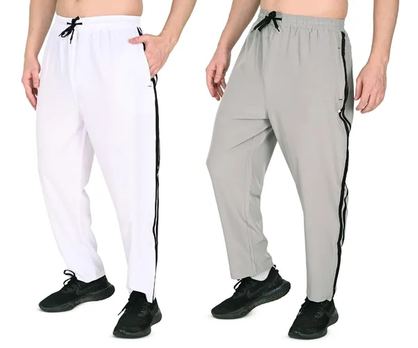 White_And_Grey_Premium_Cotton_Track_Pants_With_Pockets_For_Men_(Pack_Of_2)
