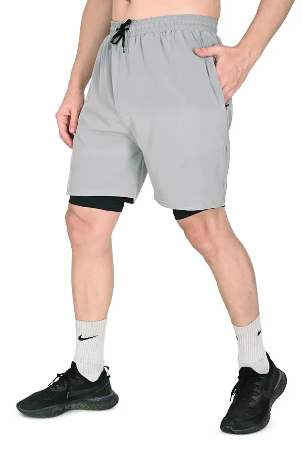 Grey_Premium_Cotton_Checkered_Boxer_Shorts_Ultra_Light_Breathable_With_Pocket_Regular_Fit_Mid_Rise_For_Men