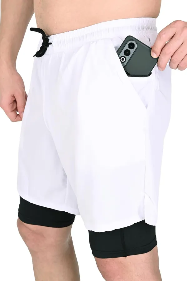White_Premium_Dry_Fit_Running_Shorts_With_Mobile_Pockets_For_Men_(Pack_Of_4)