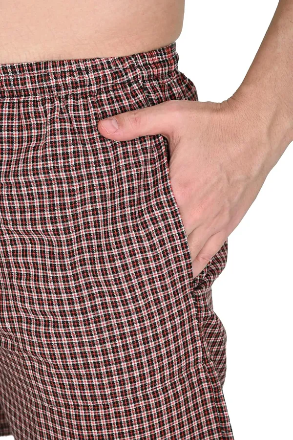 Red_Premium_Cotton_Checkered_Boxer_Shorts_Ultra_Light_Breathable_With_Pocket_Regular_Fit_Mid_Rise_For_Men_(Pack_Of_4)