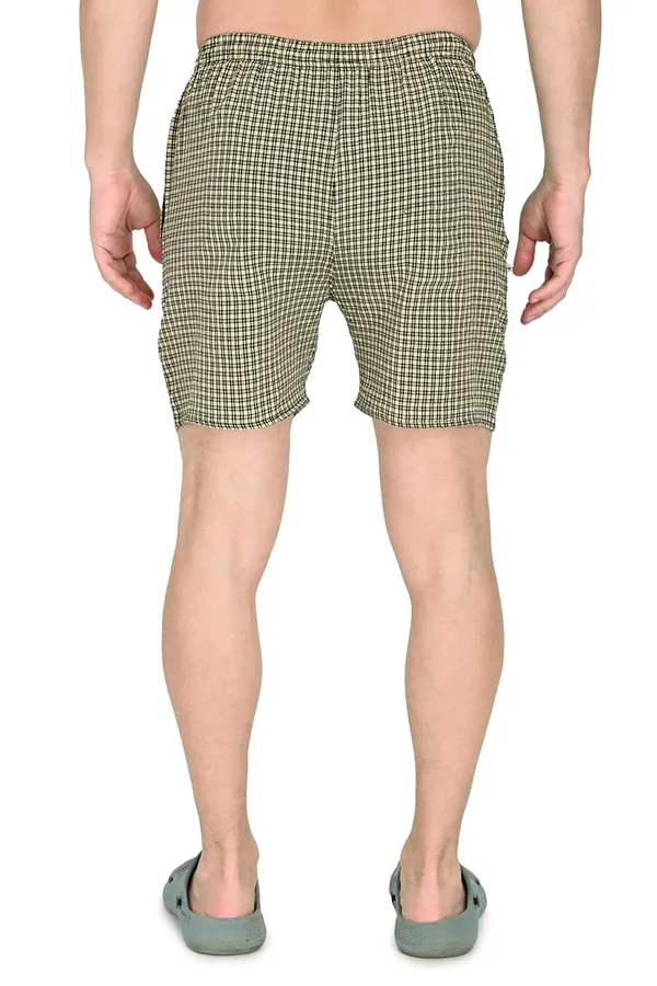 Yellow_Premium_Cotton_Checkered_Boxer_Shorts_Ultra_Light_Breathable_With_Pocket_Regular_Fit_Mid_Rise_For_Men