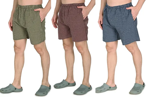Yellow_And_Red_And_Blue_Premium_Cotton_Checkered_Boxer_Shorts_With_Pocket_Ultra_Light_Soft_Comfort_For_Mens_(Pack_Of_3)