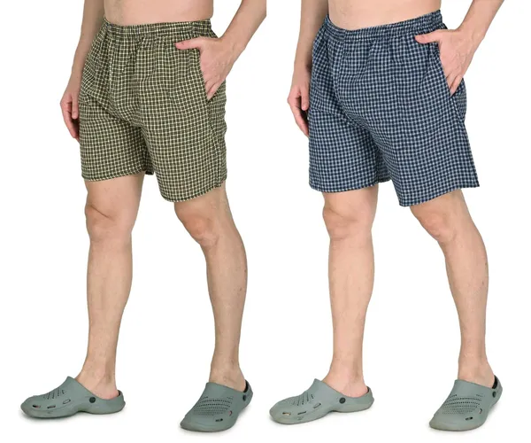 Yellow_And_Blue_Premium_Cotton_Checkered_Boxer_Shorts_With_Pocket_Ultra_Light_Soft_Comfort_For_Men_(Pack_Of_2)