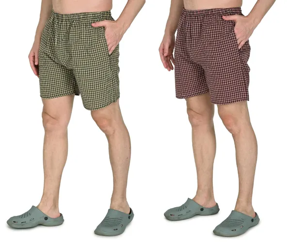Yellow_And_Red_Premium_Cotton_Checkered_Boxer_Shorts_With_Pocket_Ultra_Light_Soft_Comfort_For_Men_(Pack_Of_2)