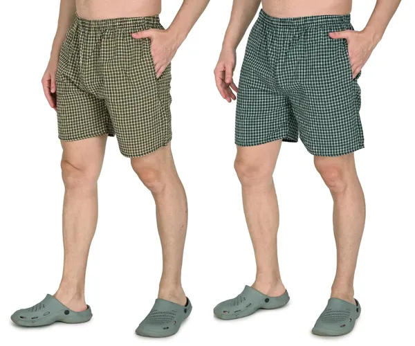 Yellow_And_Green_Premium_Cotton_Checkered_Boxer_Shorts_With_Pocket_Ultra_Light_Soft_Comfort_For_Mens_(Pack_Of_2)