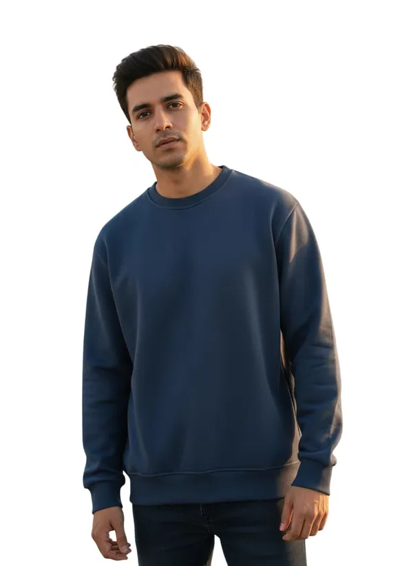 Navy_Blue_Premium_Round_Neck_Sweatshirt_For_Men