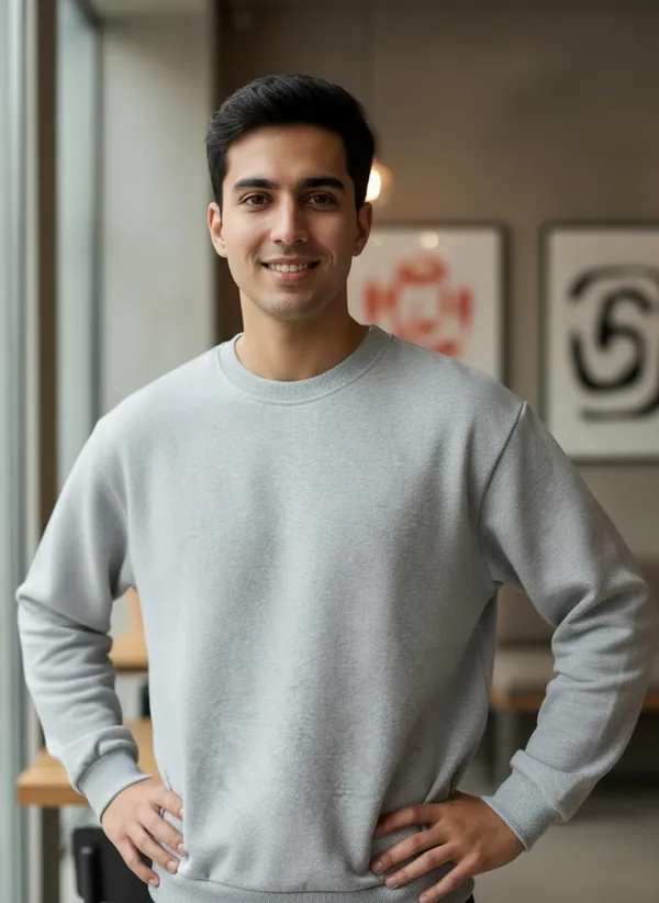 Grey_Premium_Round_Neck_Sweatshirt_For_Men