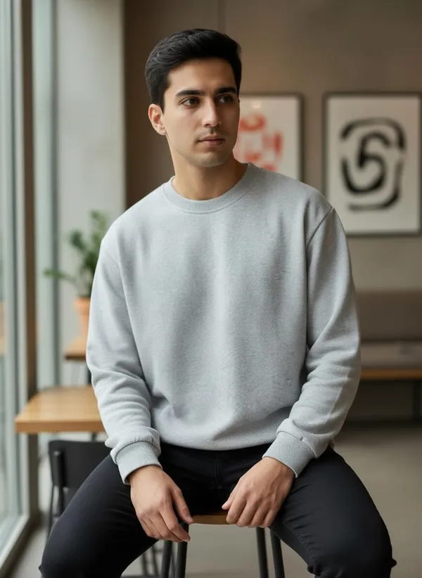 Grey_Premium_Round_Neck_Sweatshirt_For_Men