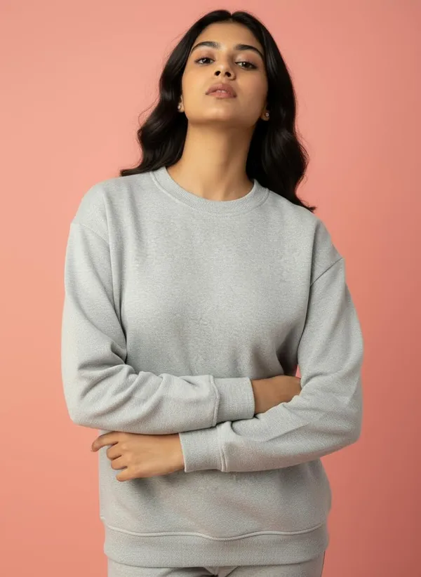 Grey_Premium_Round_Neck_Sweatshirt_For_Women