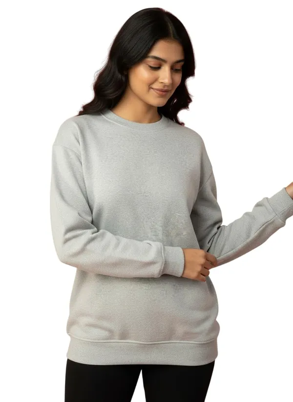 Grey_Premium_Round_Neck_Sweatshirt_For_Women