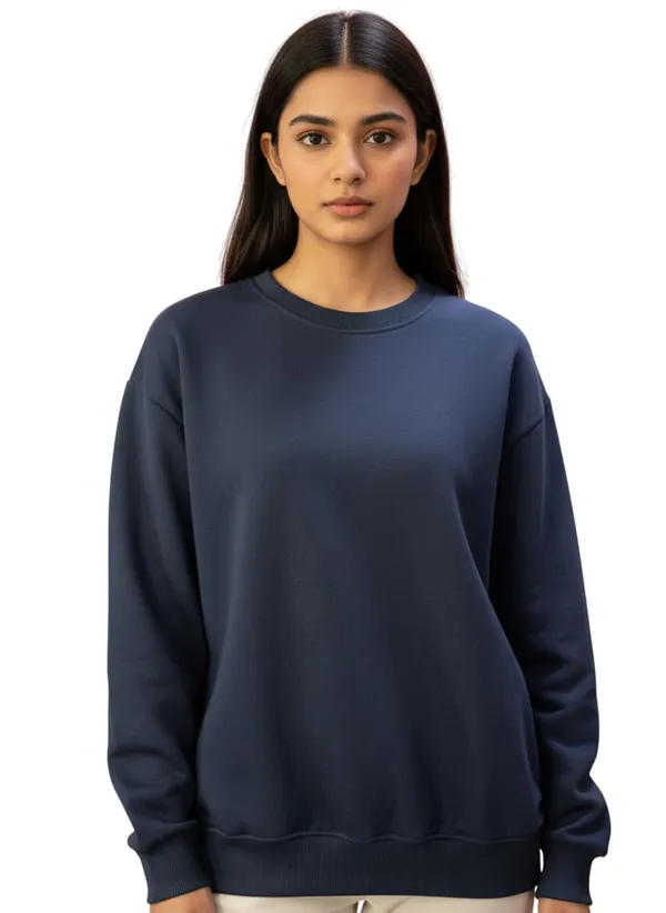 Navy_Blue_Premium_Round_Neck_Sweatshirt_For_Women