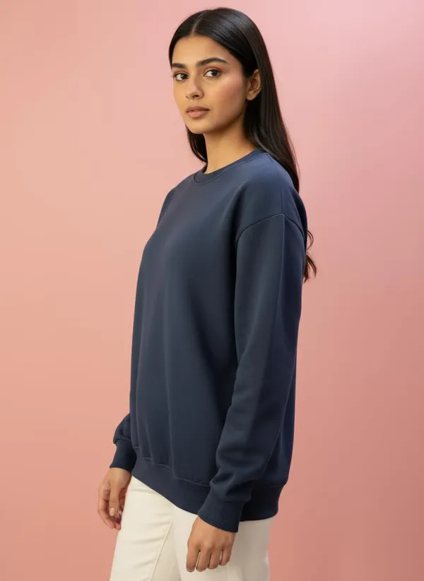 Navy_Blue_Premium_Round_Neck_Sweatshirt_For_Women