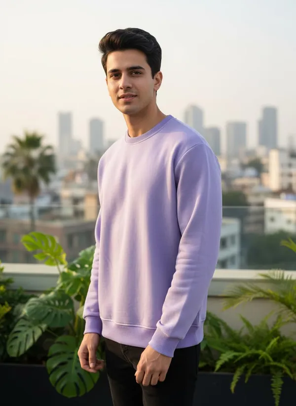Lavender_Premium_Round_Neck_Sweatshirt_For_Men