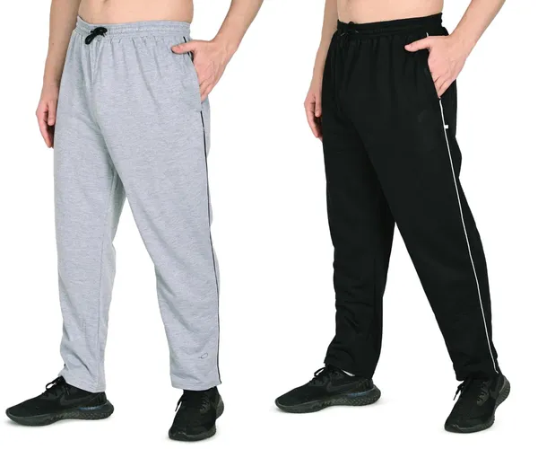Grey_And_Black_Premium_Teri_Cotton_Blend_Track_Pants_Mid_Rise_Regular_Fit_Joggers_With_Side_Piping_For_Gym_Sports_Workout_For_Men_(Pack_Of_2)