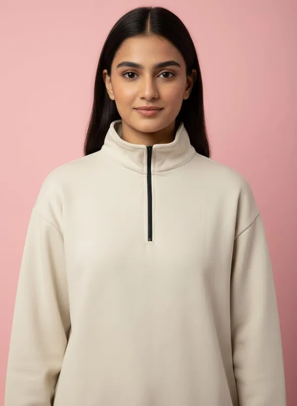 Skin_Premium_Half_Zip_Sweatshirt_Light_Fleece_Winter_Pullover_Casual_Top_Tailored_Fit_For_Women
