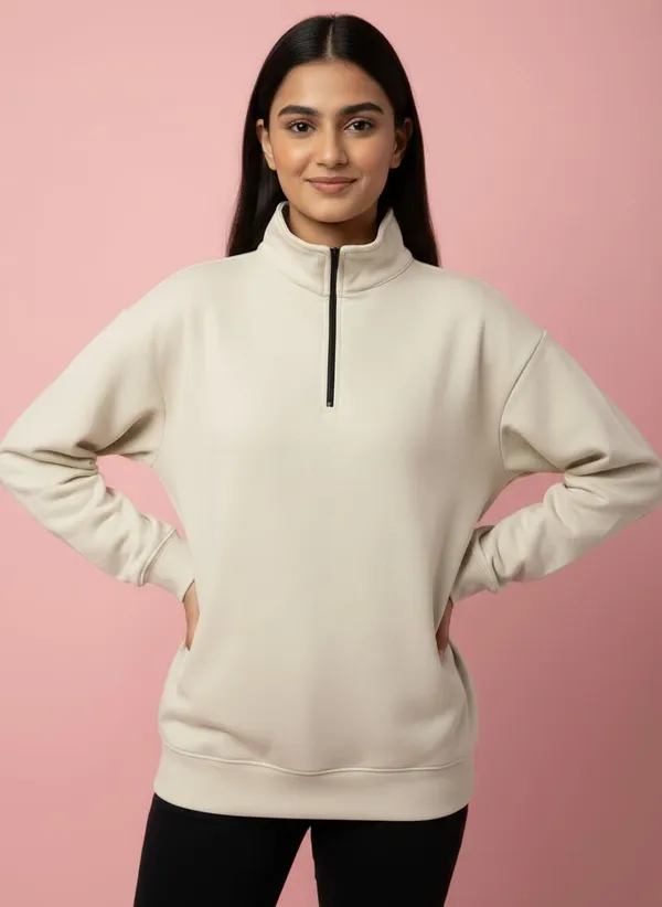 Skin_Premium_Half_Zip_Sweatshirt_Light_Fleece_Winter_Pullover_Casual_Top_Tailored_Fit_For_Women