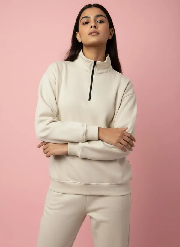 Skin_Premium_Half_Zip_Sweatshirt_Light_Fleece_Winter_Pullover_Casual_Top_Tailored_Fit_For_Women