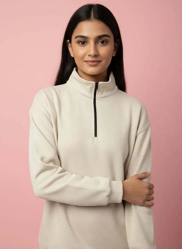 Skin_Premium_Half_Zip_Sweatshirt_Light_Fleece_Winter_Pullover_Casual_Top_Tailored_Fit_For_Women