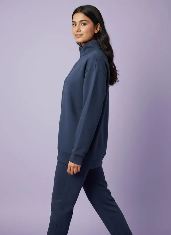 Blue_Premium_Half_Zip_Sweatshirt_Light_Fleece_Winter_Pullover_Casual_Top_Tailored_Fit_For_Women_(Pack_Of_3)