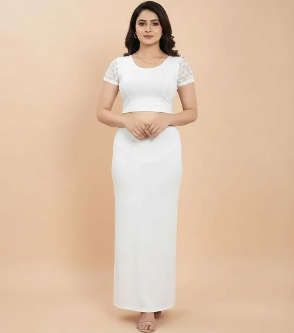 Black_And_White_Premium_Truness_Round_Neck_Cotton_Lycra_Stretchable_Half_Net_Sleeve_Readymade_Saree_Blouse_For_Women_(Pack_Of_2)