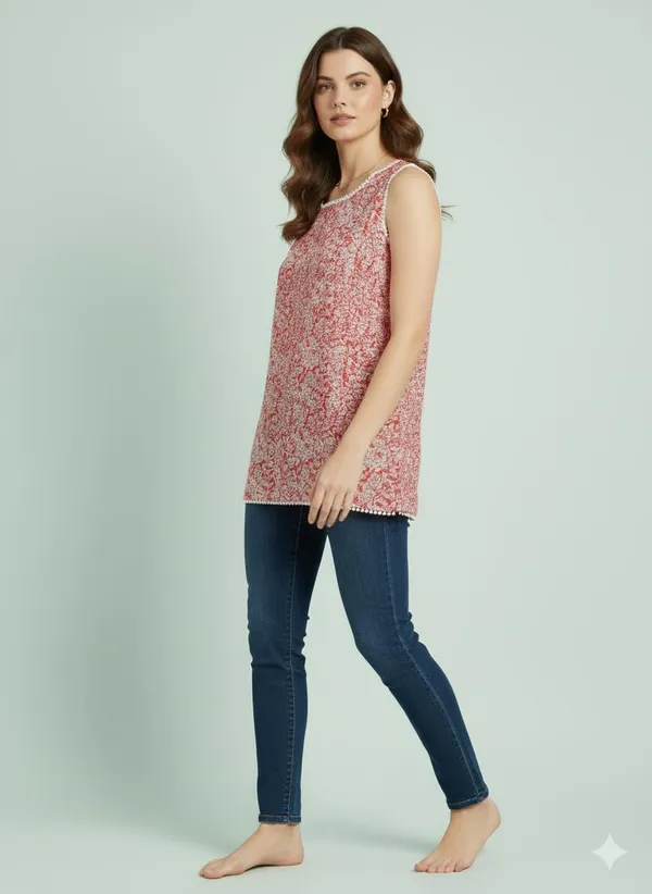 Pink_Premium_Cotton_Block_Print_Kurti_For_Women