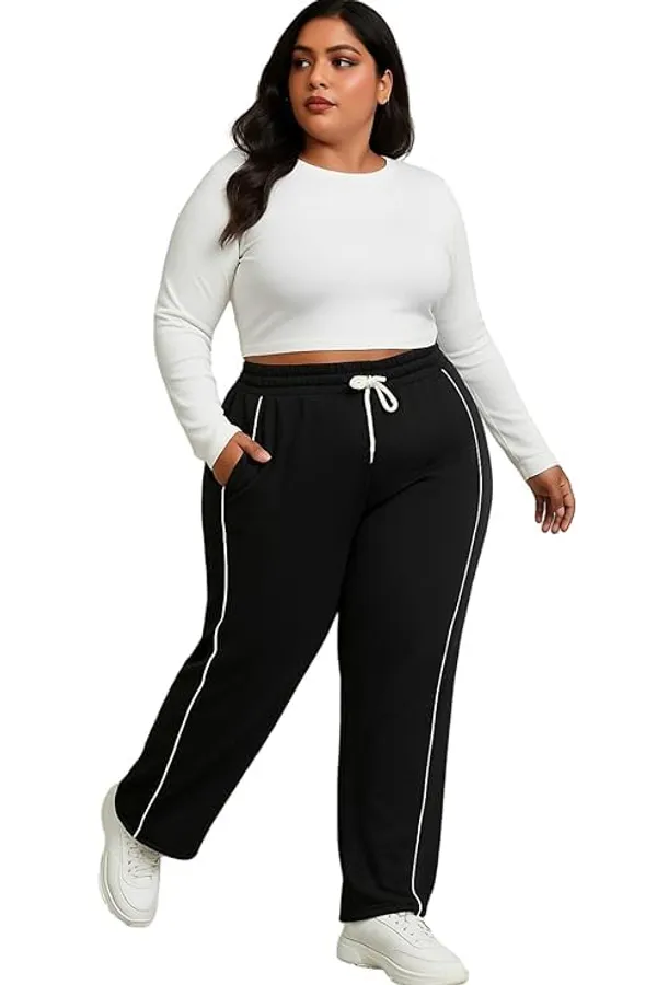 Black_Premium_Striped_Track_Pants_For_Women