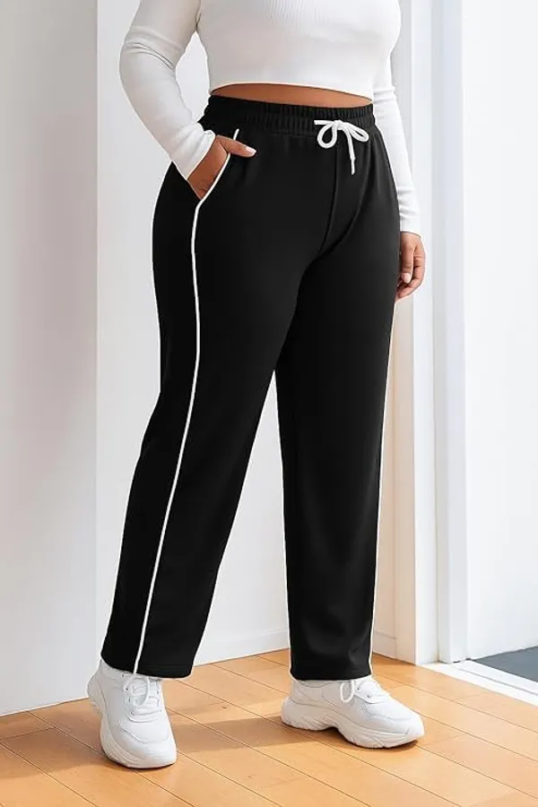 Black_Premium_Striped_Track_Pants_For_Women