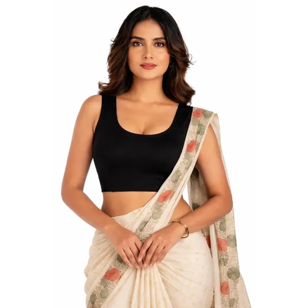 Black_Premium_Cotton_Saree_Blouse_For_Women
